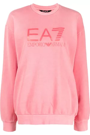 EA7 Women Sweatshirts - Logo-print cotton sweatshirt