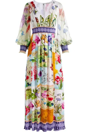 ALICE+OLIVIA Bellami V-neck long dress