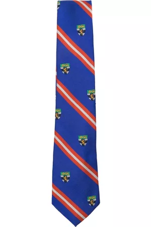 Ralph Lauren Boys Bow Ties - Logo-badge striped silk tie