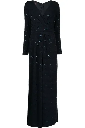 TALBOT RUNHOF Sequin-embellished draped jumpsuit