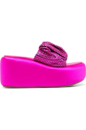 LE SILLA Rhinestone-embellished 100mm platform mules