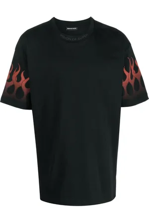 Vision Of Super Flame-print cotton T-shirt