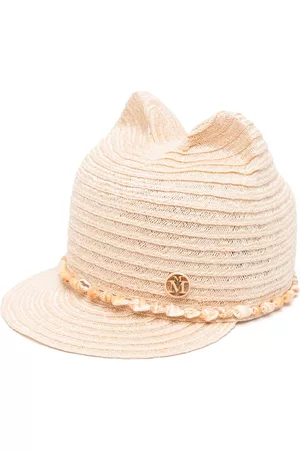 Le Mont St Michel Women Caps - Shell-embellished woven ears cap