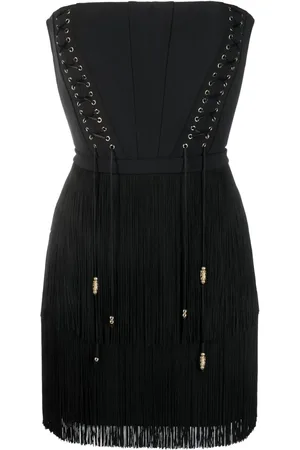 Elisabetta Franchi Bustier fringe detailing dress