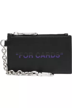 OFF-WHITE Men Wallets - Quote-print leather cardholder