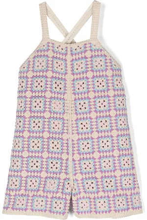 Stella McCartney Girls Jumpsuits - Criss-cross crochet jumpsuit