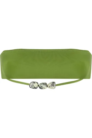 CHRISTOPHER ESBER Crystal Strap Bandeau bikini top