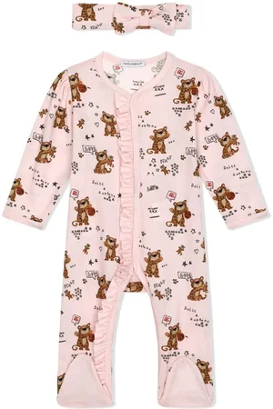 Dolce & Gabbana Leopard-print babygrow set