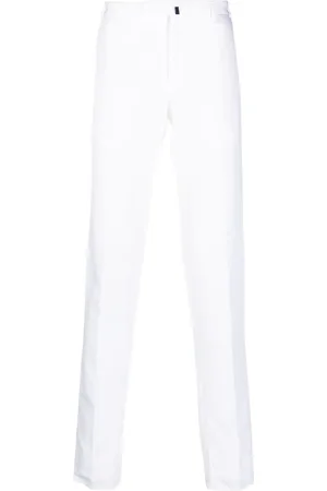 Incotex Straight-leg linen-cotton trousers