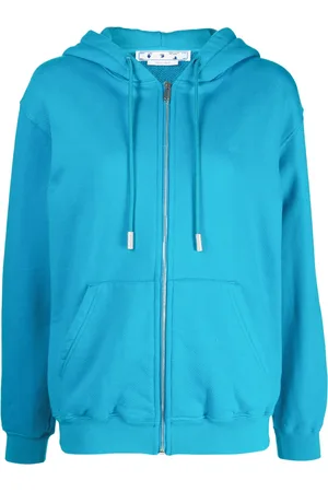 OFF-WHITE Diag-print zip-front hoodie