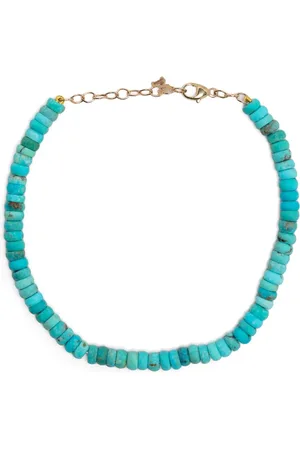 Mateo 14kt yellow gold turquoise bead bracelet