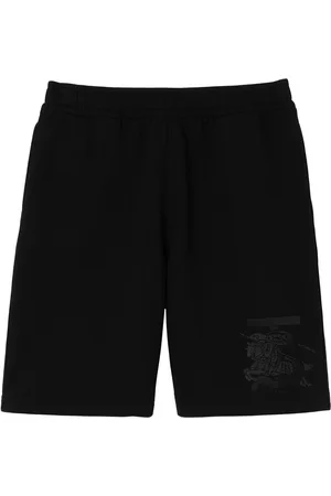 Burberry Logo-embroidered cotton track shorts