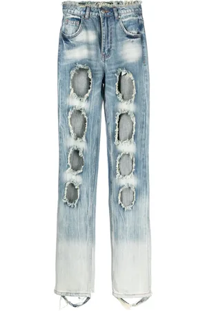 RUI Distressed-effect straight-leg jeans