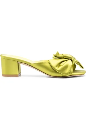 Stuart Weitzman Bow-detail leather mules