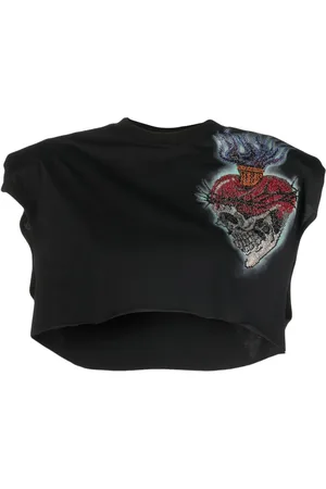 Philipp Plein Love Tattoo cropped T-shirt