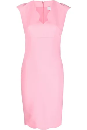 GENNY Scallop-edge midi dress