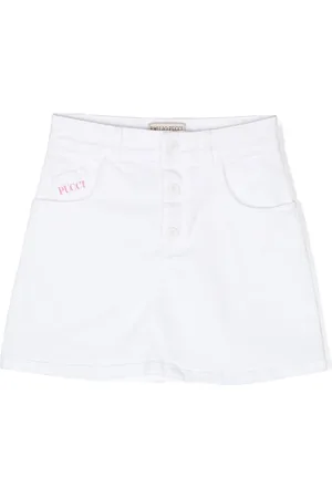 PUCCI Junior Embroidered-detail mini shorts