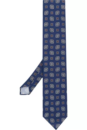 LARDINI Men Bow Ties - Graphic-print silk tie