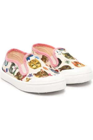 PèPè Cat-print slip-on trainers