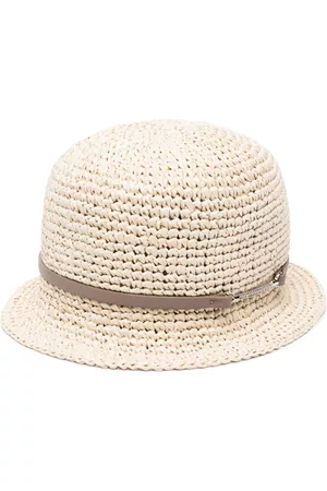 PESERICO SIGN Ribbon-band raffia sun hat