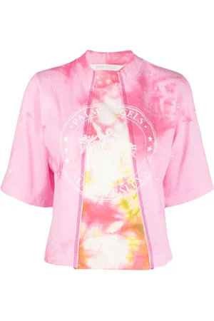 Palm Angels College tie-dye cropped T-shirt