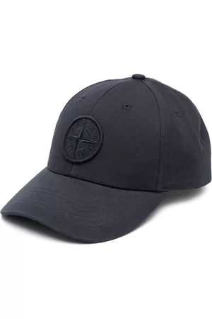 Stone Island Caps - Embroidered-logo cotton cap