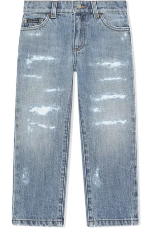 Dolce & Gabbana Distressed straight-leg jeans