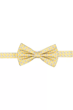 Lady Anne Men Bow Ties - Butterfly-print silk bow tie
