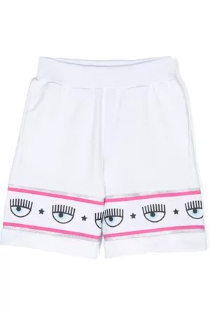 Chiara Ferragni Logo-tape track shorts
