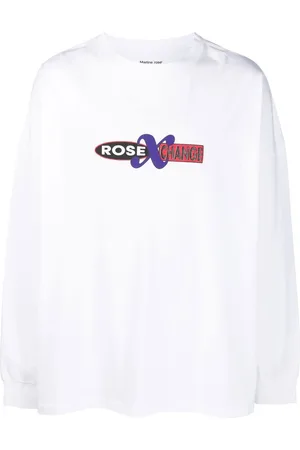 MARTINE ROSE Logo-print long-sleeve cotton T-shirt