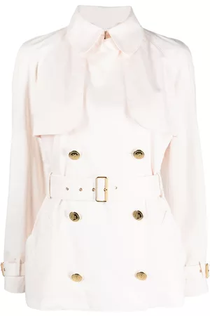 Elisabetta Franchi Double-breasted belted short trench