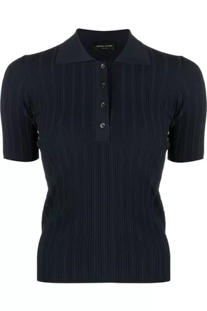 Roberto Collina Ribbed-knit polo shirt