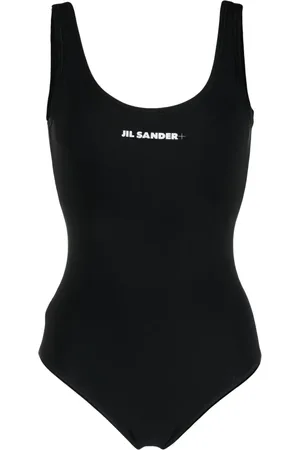 Jil Sander Scoop-back logo-print swimsuit
