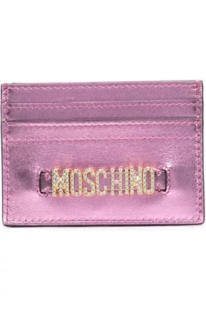 Moschino Crystal embellishment logo cardholder