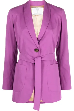 SOCIÉTÉ ANONYME Belted single-breasted cotton blazer