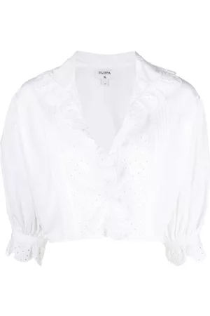 Filippa K Cropped embroidered blouse