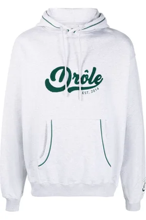 Drôle de Monsieur Logo-print cotton hoodie