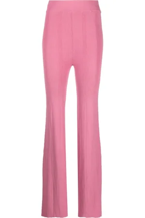 REMAIN Ribbed knit flared trousers