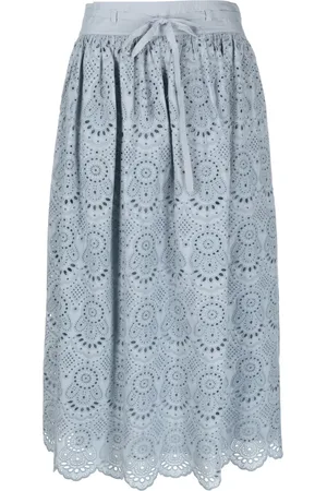 ULLA JOHNSON Clarabella eyelet-detail skirt
