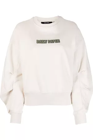 Daily paper Logo-print draped-sleeve sweatshirt