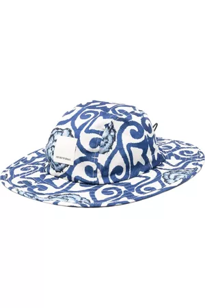 Emporio Armani Men Hats - Printed drawstring sun hat