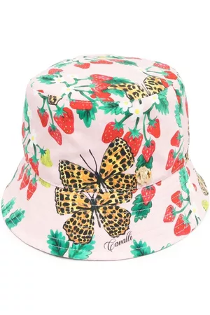 Roberto Cavalli Girls Hats - Butterfly-print bucket hat
