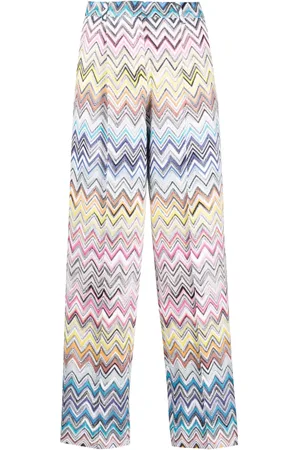 Missoni High-waist zigzag wide-leg trousers