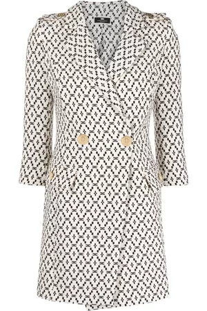 Elisabetta Franchi Women Printed Dresses - Logo-pattern blazer dress