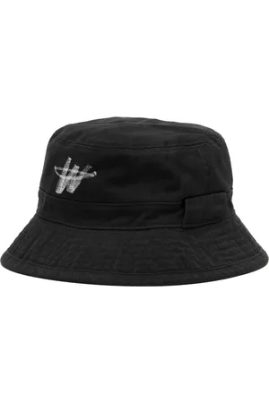 We11 Done Men Hats - Logo-print cotton bucket hat