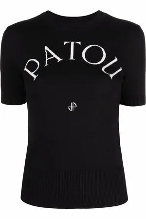 Patou Logo-jacquard knitted top