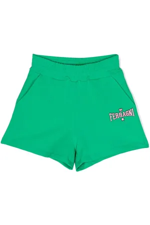 Chiara Ferragni Logo-embroidered track shorts