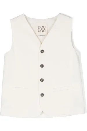 DOUUOD KIDS Button-fastening cotton waistcoat