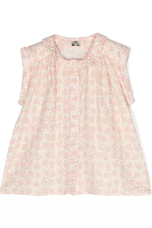 BONTON Girls Blouses - Heart-print cotton blouse