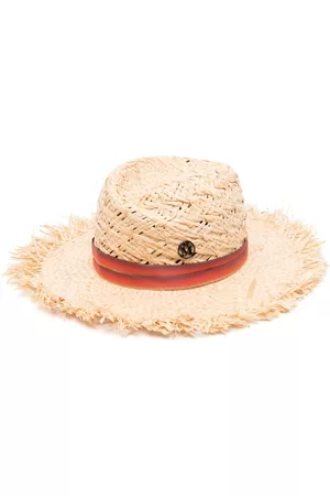 Le Mont St Michel Women Hats - Logo-plaque raffia hat